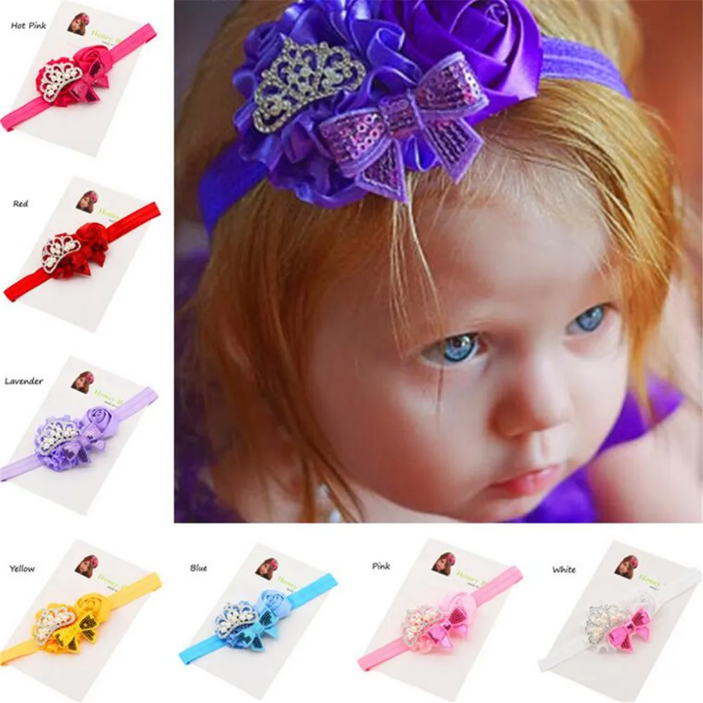 MHS.SUN 5PCS/lot Children Flower Hairbands Headbands For Kids Girls