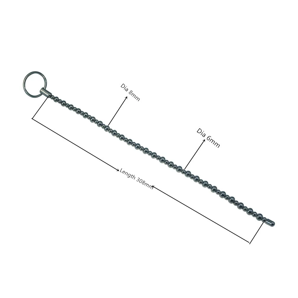 355mm Stainless Steel masturbation Penis plug stick Male Beads Urethral dilator Catheter massager sex toys