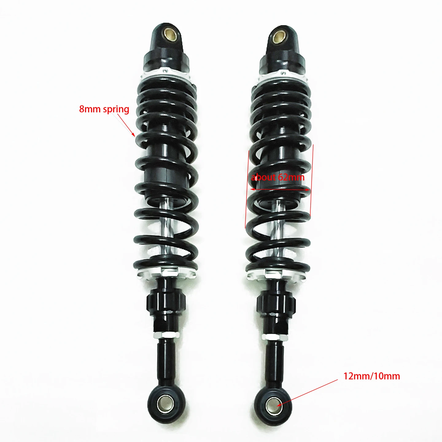 

one pair 375mm 380mm Motorcycle Shock Absorber Rear Suspension for HONDA YMAHA SUZUKI Kawasaki KTM ATV Street Bikes 150cc-750cc