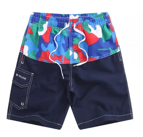 Пляжные шорты для мальчиков и девочек Гавайи летние детские шорты для плавания от 7 до 14 лет, брендовые быстросохнущие дышащие шорты для мальчиков - Цвет: R