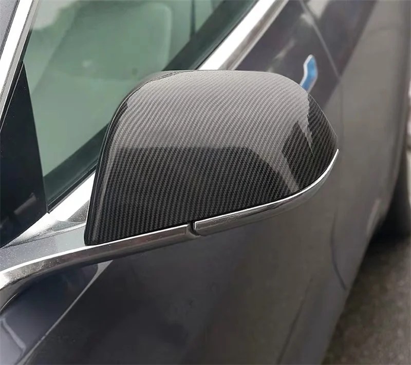 

For Tesla Model 3 2018 2019 2020 ABS Chrome Car Side Door Rearview Mirror Protect Frame Cover Trims Car Styling Accessories 2pcs