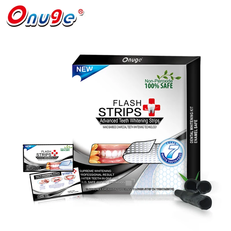 

2017 Newest Bamboo Charcoal Teeth Whitening Strips Dental White System 14 Treatment Dental Oral Care Remove Yellow Bleaching
