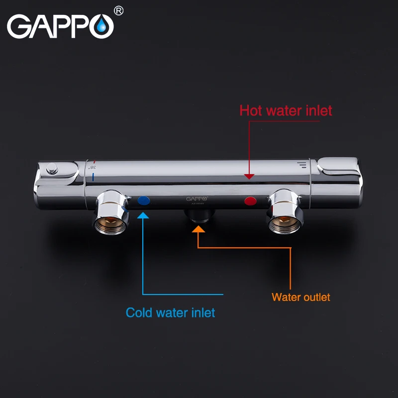 GAPPO Смесители для ванны Термостатический смеситель для душа для ванной комнаты латунный хромированный кран термостат кран смесители