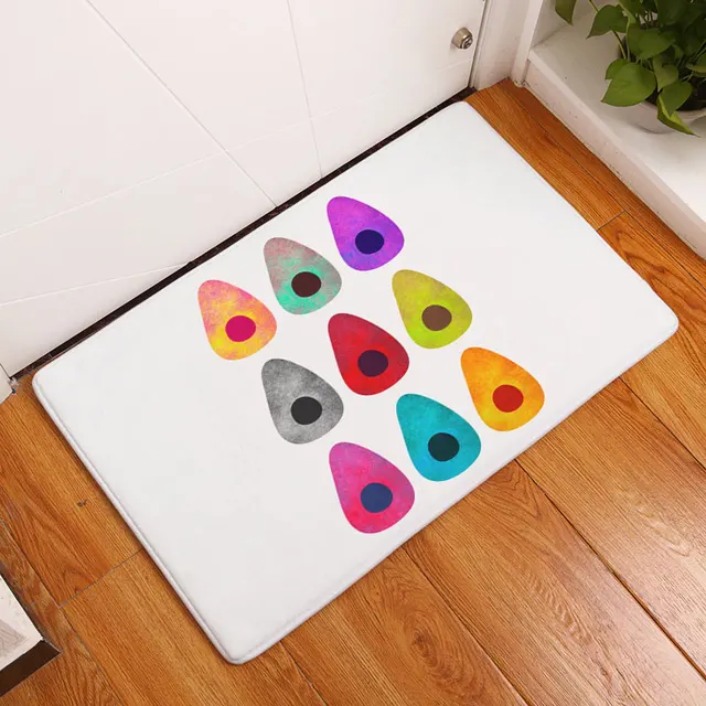 Monily Nordic Waterproof Anti Slip Floor Mat Cute Cartoon Leaf Carpets