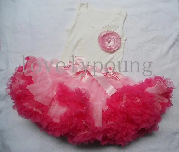 Комплект одежды для девочек(топ+ юбка) для маленьких девочек пачка Pettiskirts Платья