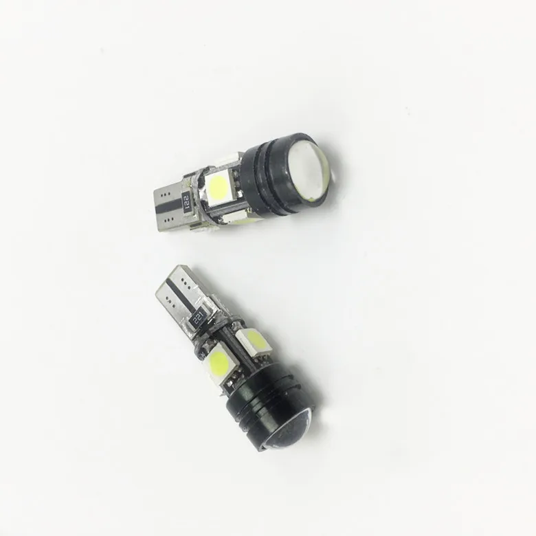 

MON-SU 10pcs T10 5050 4smd 1 High Power Led Filament Light White Auto Reading Dome Bulb Lamp Glass 194 168 12v DC car-styling