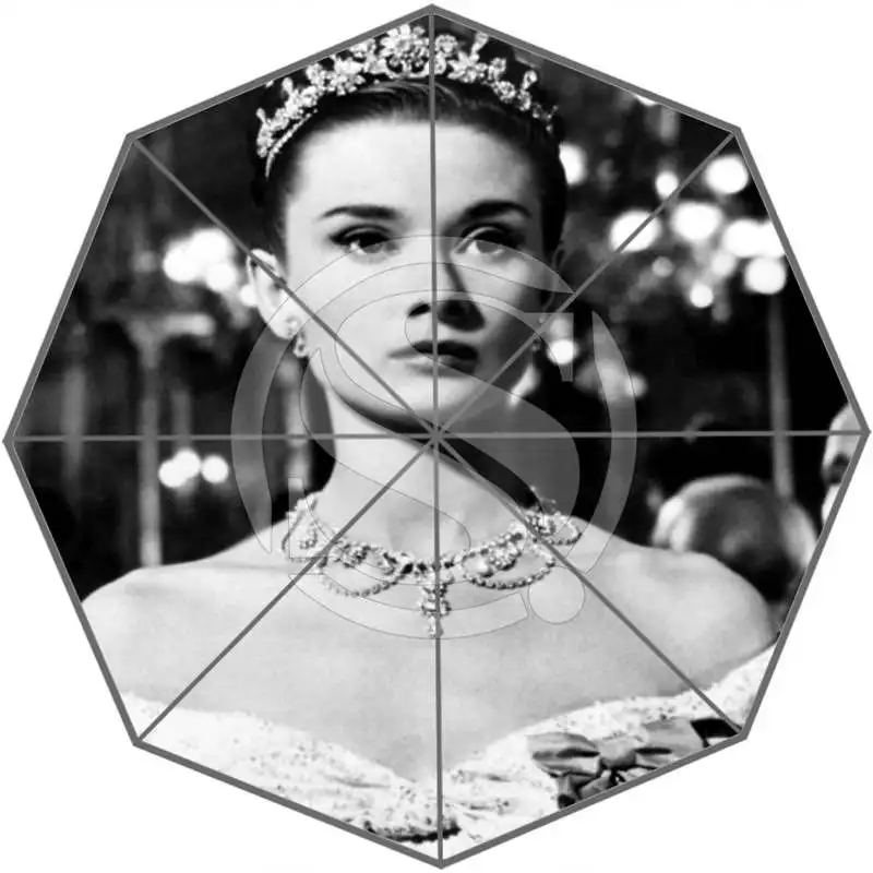 

Custom roman holiday Audrey Hepburn Best Nice Cool Design Portable Fashion Stylish Useful Foldable Umbrella SQ0618-RR80