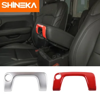 SHINEKA Interior Mouldings For Jeep Wrangler JL 2018+ Car ABS Armrest Box Keyhole Decoration Cover Stickers For Jeep Wrangler JL tesin abs metal car interior decoration protect car roof bolts screws with nut for jeep wrangler jk jl 2007 2018 car styling