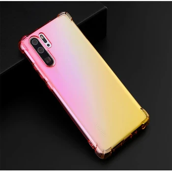 

50pcs Gradient Soft TPU Case For Huawei Honor 20 10i V30 Pro V20 9X 8X 8C Play 3 Transparent Air Cushion Shockproof Back Cover