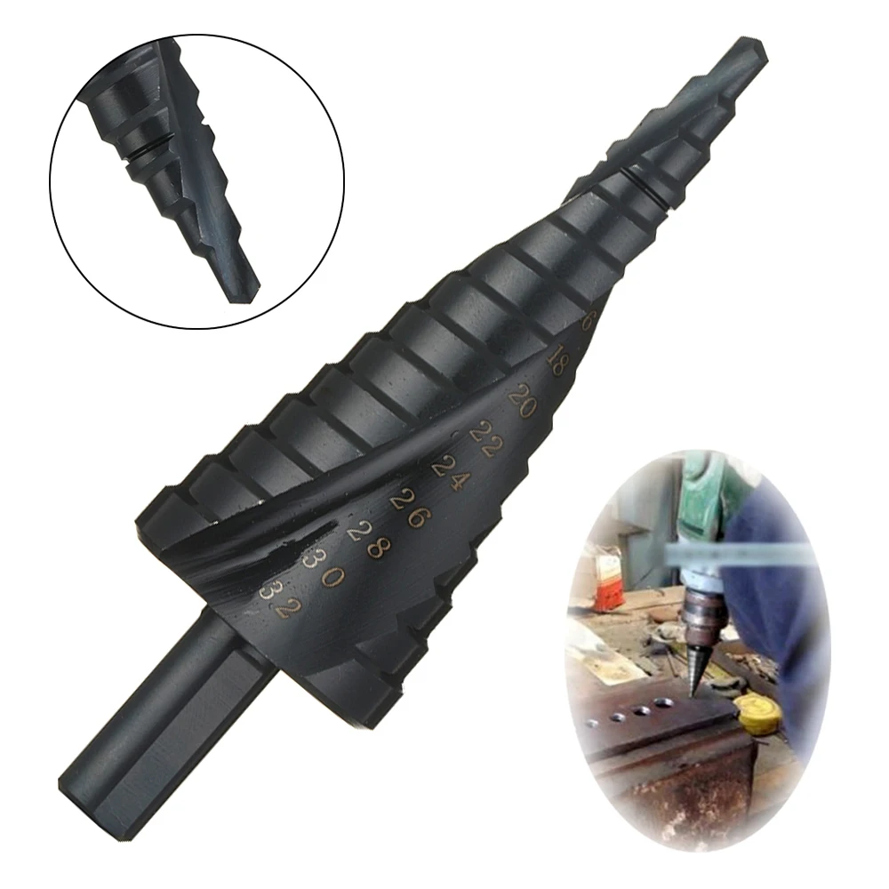 4 32MM HSS Cobalt Step Drills Nitrogen High Speed Steel Spiral for