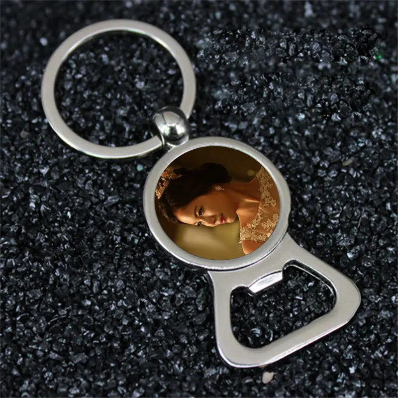 

sublimation metal keychains wine Bottle opener key ring hot transfer blank metal key ring jewelry diy consumables 20pieces/lot