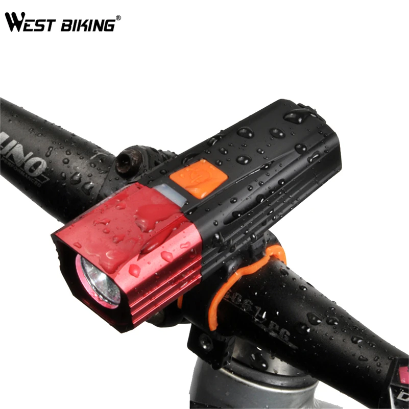 

WEST BIKING Bicycle Light Waterproof USB Charging LED-T6 High Bright Front Lamp Torch For Cycling Bike Headlight Flashlight