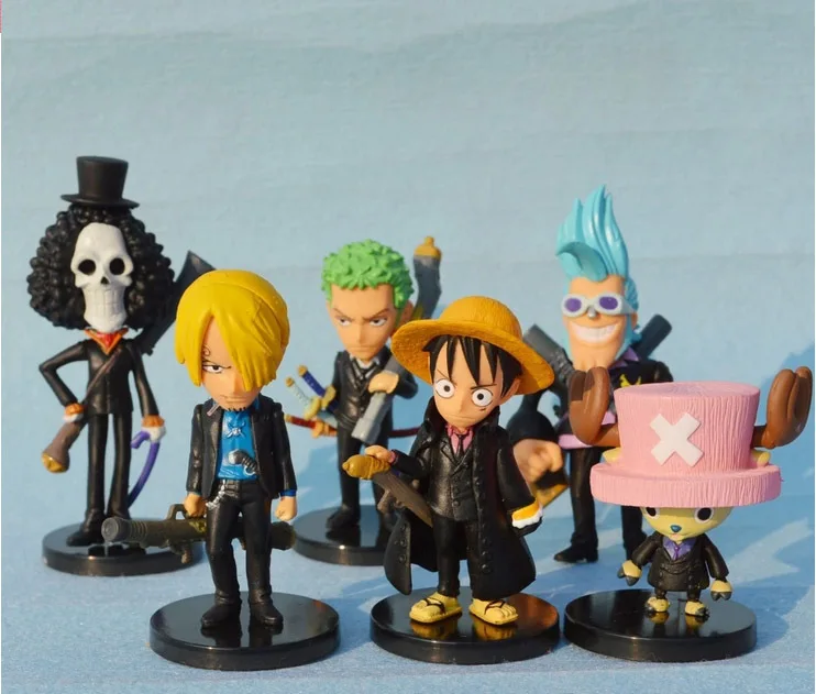 Мини Экшн фигурки из аниме One Piece соломенные шляпы Луффи фото игрушки 6
