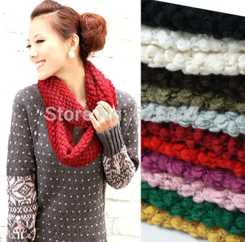 

Women Knitted Hood Neck Circle Cowl Wool Scarf Shawl Wrap Loop Winter Warmer New