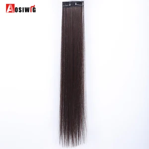 2 Клип В Наращивание волос Синтетические 1 шт. 4 цвета Длинные прямые клип на высокой температуры волокна волос AOSIWIG - изображение