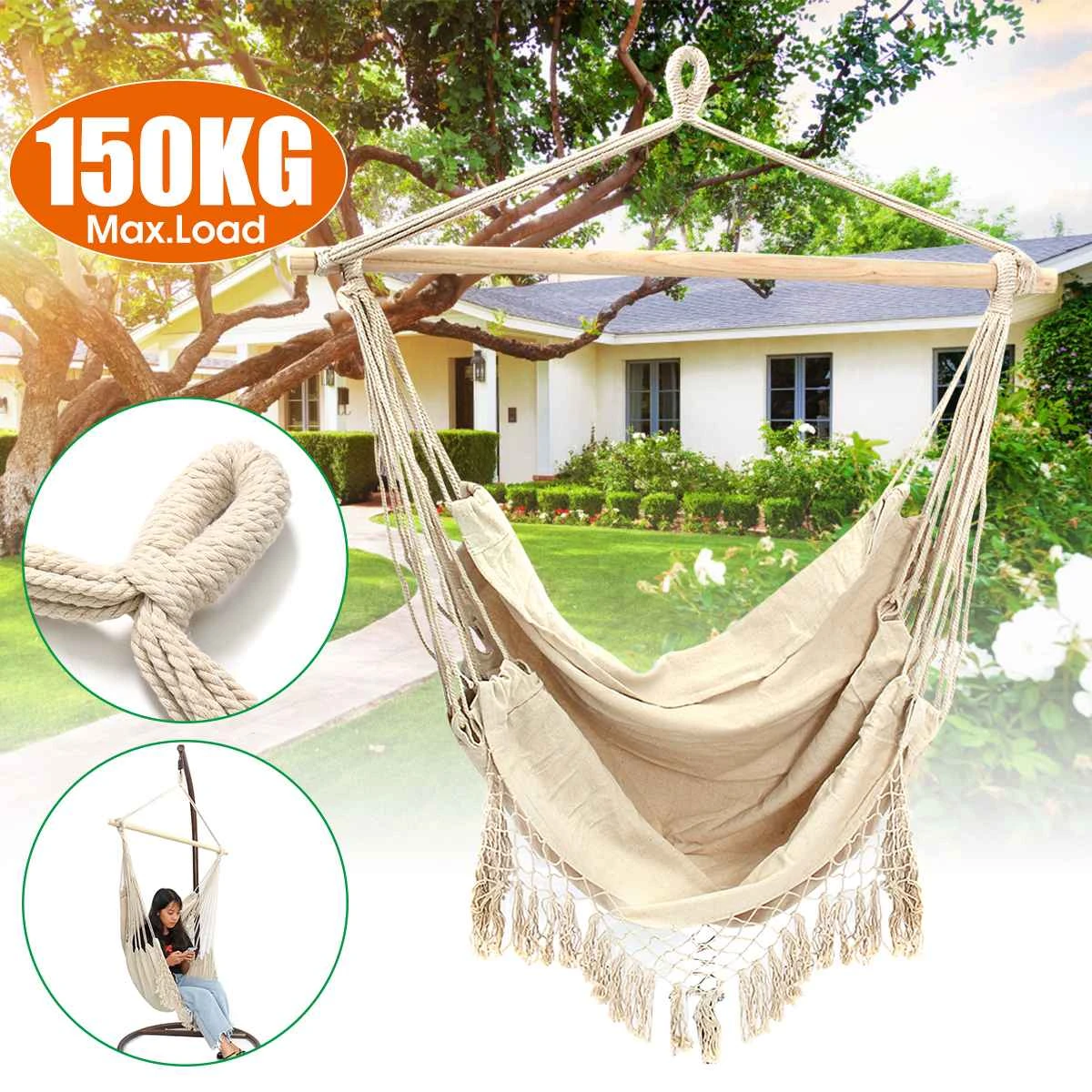 Iskandinav Tarzi Hamak Acik Ic Mekan Mobilyasi Bahce Salincagi Yetiskin Cocuklar Icin Sallanan Sandalye Ahsap Sopa Ile Hamaklar Aliexpress