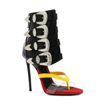 

2018 Women High Heels Brand Sandals Female Party Sexy Buckle Strap Sandals Gladiator Sandals Summer Stilettos Dress Shoes Women