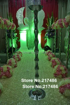 

new style mental iron chorme Tall Wedding Centerpiece mental Stand Vase
