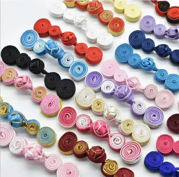 

100pair Fabric Cloth handmade button China Tang suit shirt button hand-knit Chinese Frog Fasteners Button Knots