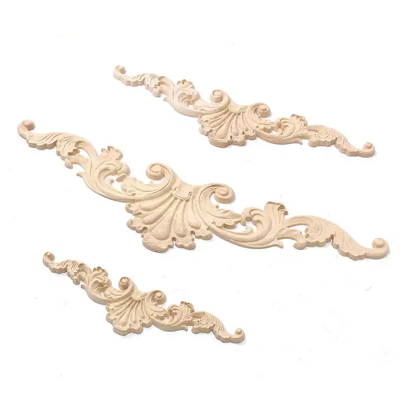 Kiwarm Vintage Flower Design Carpenter Oak Wood Carved Corner