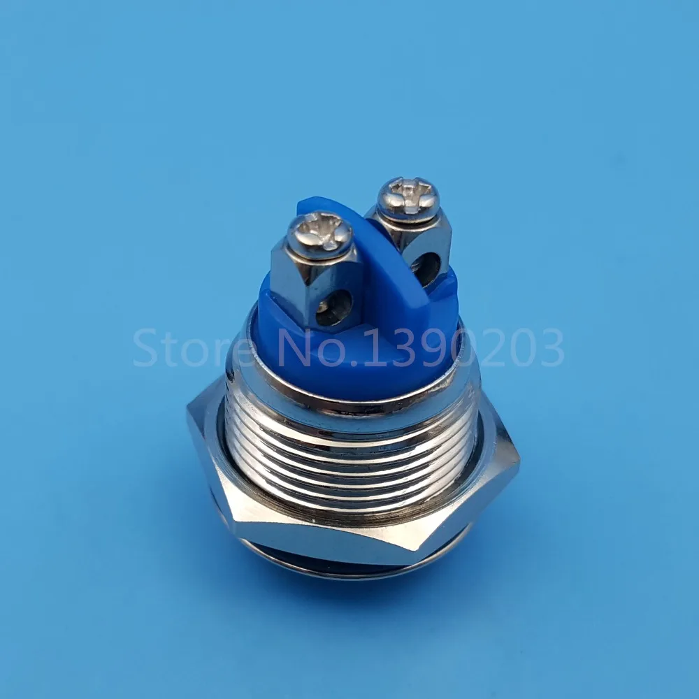 10 шт. металлический высокий круглый 16 мм Мгновенный кнопочный переключатель 1NO