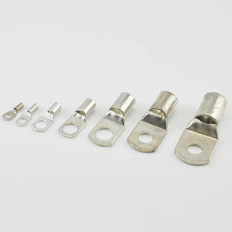 20PCS SC10 6 Tined copper connecting terminal SC10 8 DTGA bolt hole cable lugs battery terminals