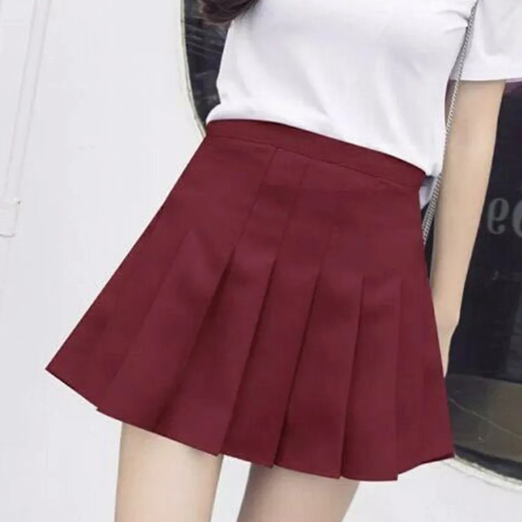 MISSOMO XS-XXL Юбки Женская плиссированная мини-юбка с высокой талией Повседневная теннисная юбка летняя юбка Корейская Студенческая одежда