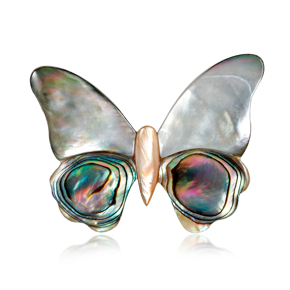 

BR0-0338 High Quality Vintage Shell Charm Butterfly Brooch Pins Fine Jewelry