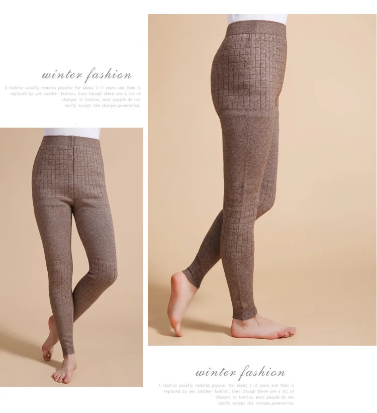 Hot Sales 2020 Women's Autumn And Winter Trendy Warm Leggings Female Elastic Cashmere Casual Pants Fashion Ribbed Pants tiktok leggings amazon