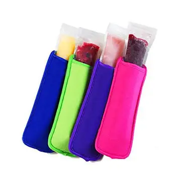 

Promotion DHL 1000 pcs/lot Popsicle Holders Pop Ice Sleeves Freezer Pop Holders for Kids 8x16cm 12 colors