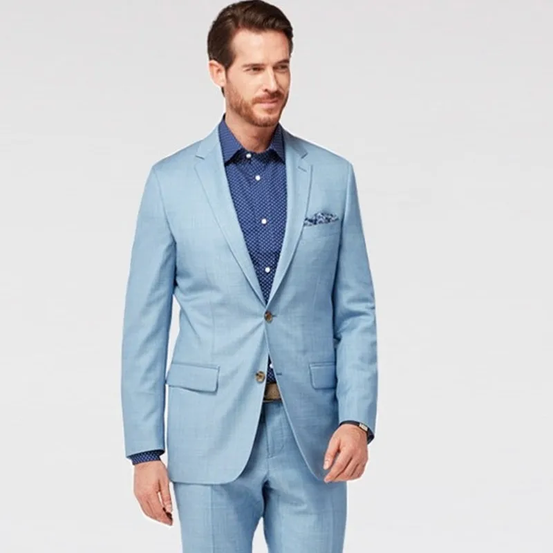 tuxedo for font b mens b font bridegroom font b suit b font groom wear blue