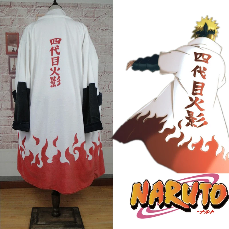 Наруто Namikaze Minato Халат Косплей Костюм 4 го Hokage фланелевые пижамы зимние унисекс