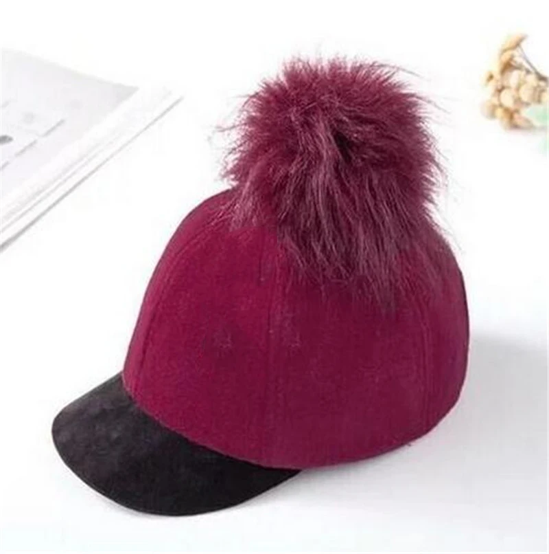 Детская шапка Девочки Мальчики осень-зима детская теплая Hair Ball CAP хип-хоп подвеска для детей Бейсбол Кепка для мальчиков, девочек туда и обратно шляпа от солнца