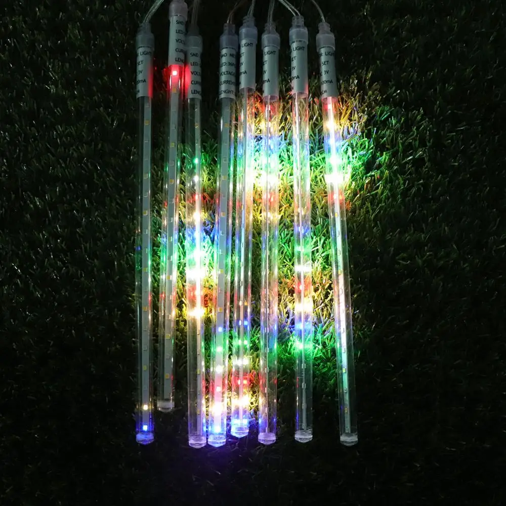 Светодиодный Метеоритный дождь на солнечной батарее 8 трубок|falling lights|garden patio