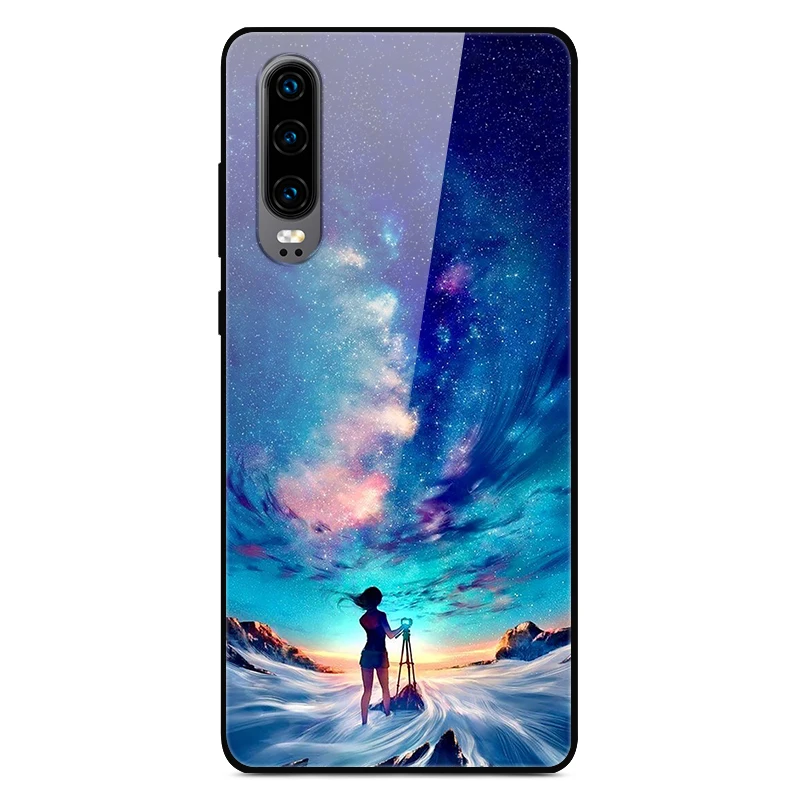 Чехол H для huawei P30, жесткий стеклянный чехол для телефона huawei P30 Pro P30Pro, Мягкий бампер, закаленное P 30, пространство для Huawe P30