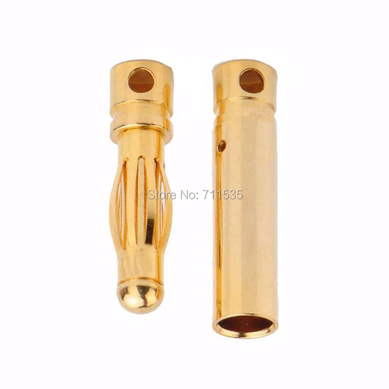 10 Pairs Male Female Connector 4.0mm 4mm Gold Banana Plug ESC for RC Motor