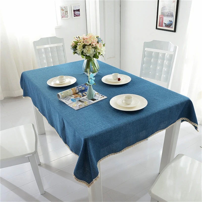 Solid Color Tablecloth For Dining Table Cloth Rectangle ...