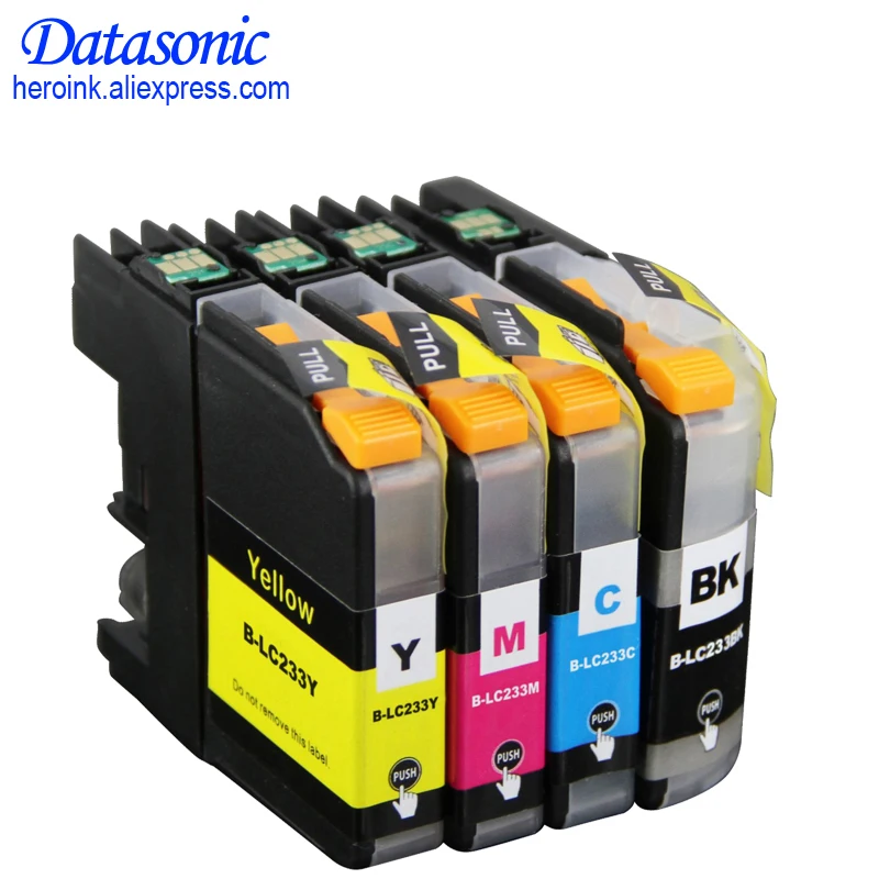 4PK LC233 чернильный картридж с чипом совместимым принтером Brother DCP-J562DW J680DW J880DW |