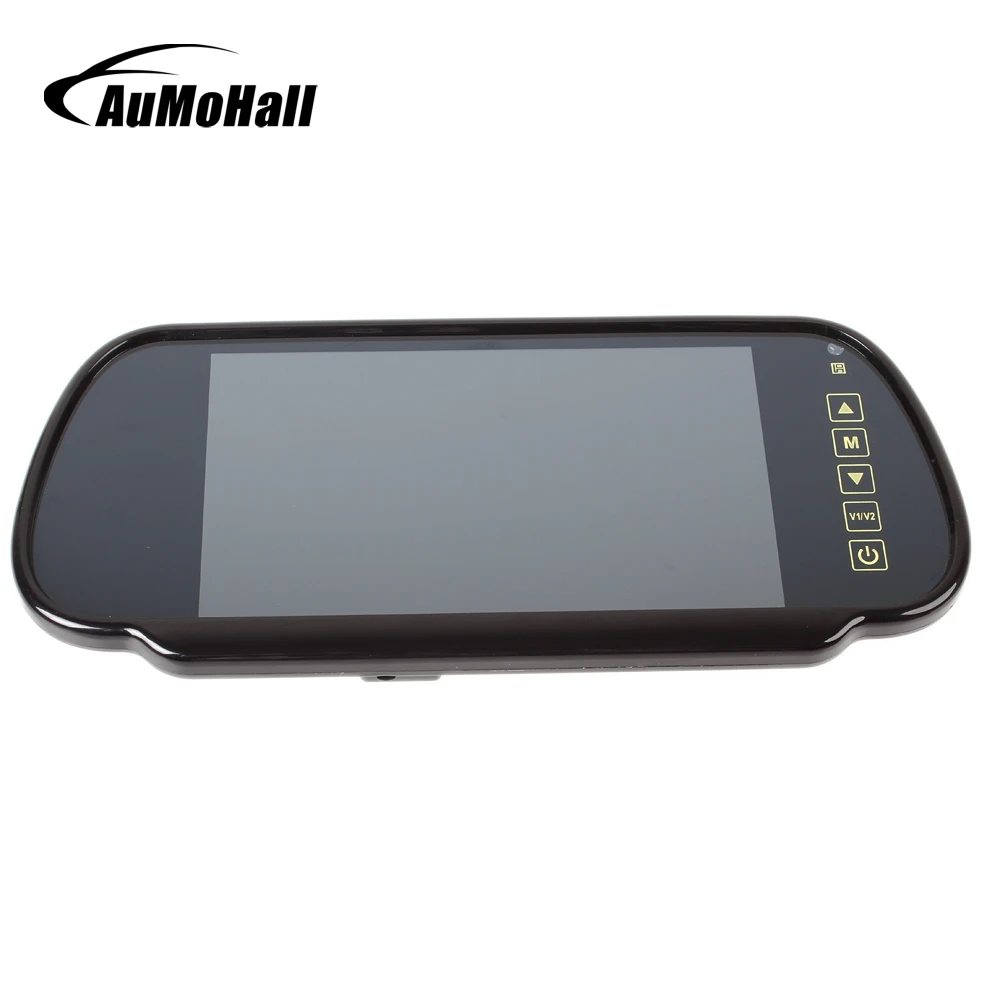 

AuMoHall 7" TFT Color LCD Car Monitor High Resolution Rearview Monitor for Reverse Camera 2-way Video Input Sunvisor Monitors