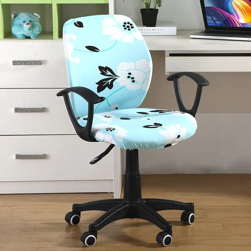 Цветочный принт эластичный офисный чехол на компьютерное кресло спандекс чехол для стульев лайкра чехол для стула стрейч подходит для офисных стульев - Цвет: 11