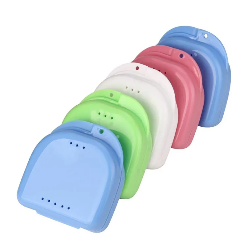 HOT 2017 NEW 1PC Denture Bath Appliance False Storage Case Rinsing