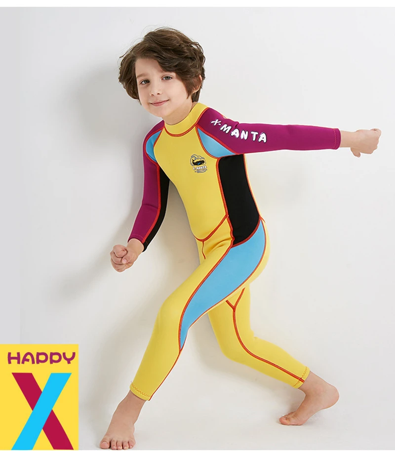 Children's Wet Suit Kids Neoprene Wetsuit Boy 2.5MM Diving Suit for Child Keep Warm UV Protection Surfing Long Sleeve Swimsuit