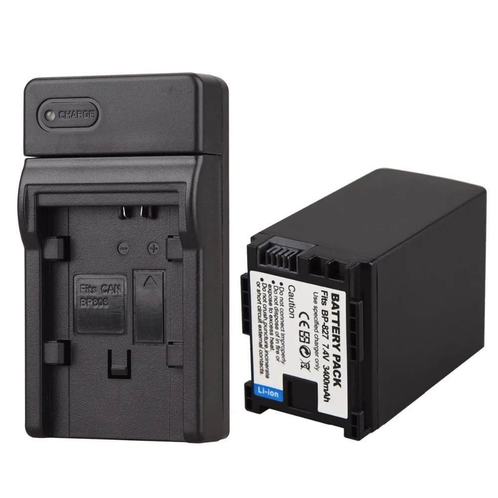 

1x3400mAh BP-827 BP 827 BP-819 BP-807 BP-809 Camera battery for CANON HG31 XA10 HF20 HF10 HF100 HF100E HG20 HG21 HF11+1 Charger