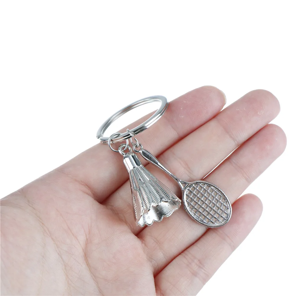 Metal Badminton Keychain Porte Clef Personalized Metal Car Keyring