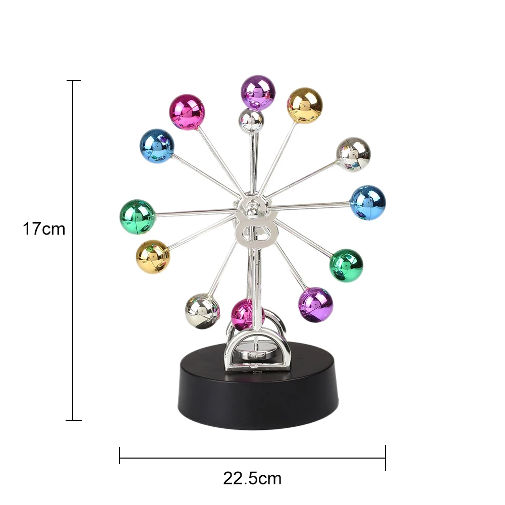Красочные Колеса металлические поделки электромагнитный маятник постоянный инструмент Модель Статуэтка домашний рабочий стол украшения миниатюры - Цвет: 01