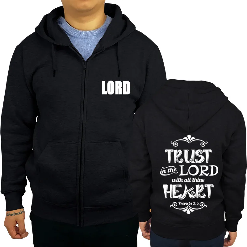 Trust in The Lord Christian shubuzhi men zipper sweatshirt autumn