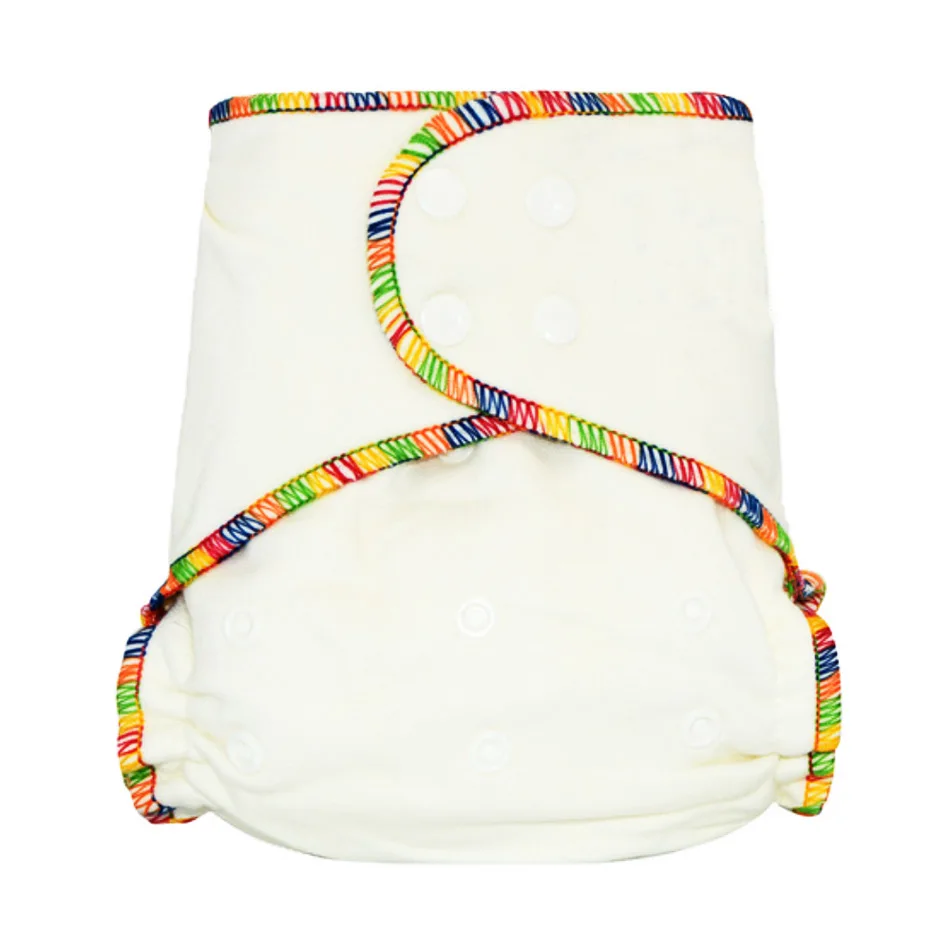 

Miababy (3pcs/lot) Onesize Bamboo Fitted Cloth Diaper for Heavy Wetter Fits Baby 5-15kgs, 70% bamboo 30% cotton