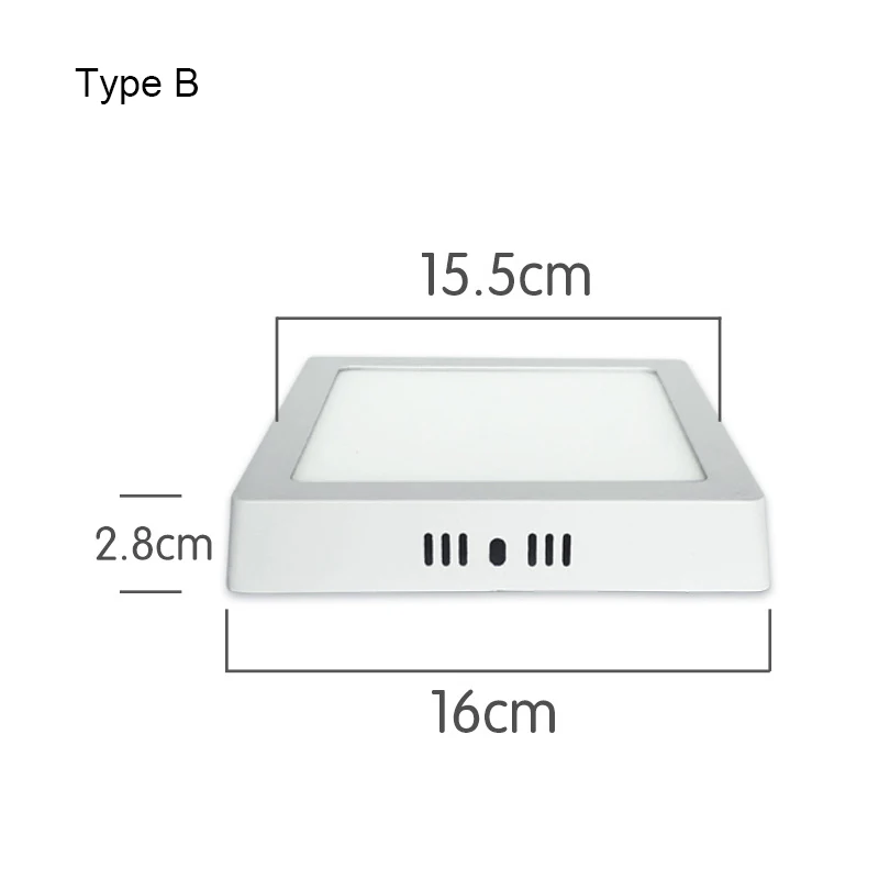 Светодиодный потолочный светильник s для гостиной, спальни, современный потолочный светильник, акриловый круглый квадратный плафон, светодиодный светильник 6 12 Вт 18 Вт 24 Вт - Цвет корпуса: B Dia 16cm 12W