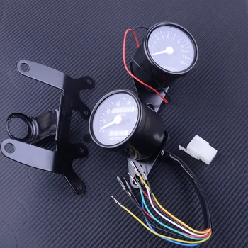 

DWCX High Quality 12V Motorcycle Modified Odometer Speedometer Tachometer Speed Measure Gauge Meter 0-12000 RPM Accessories