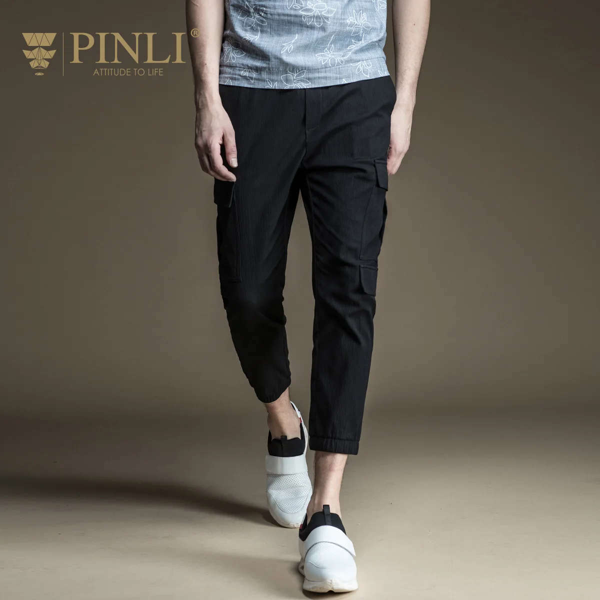 

2019 Pants Jogger Real Arrival Midweight Casual Pinli Product Summer Men's Quality The Body Foot Of Nine Minutes B172217191